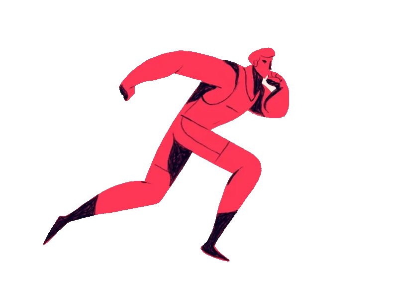 Illustration of a person running